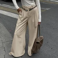 Women's Daily Casual Solid Color Full Length Wide Leg Pants main image video