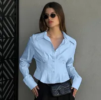 Women's Blouse Long Sleeve Blouses Casual Solid Color main image 4