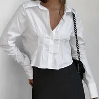 Women's Blouse Long Sleeve Blouses Casual Solid Color main image 1