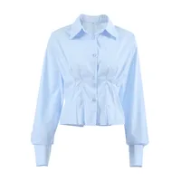 Women's Blouse Long Sleeve Blouses Casual Solid Color main image 3