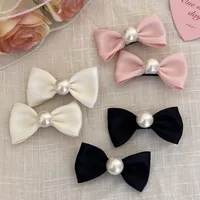 Women's Elegant Sweet Bow Knot Pearl Hair Clip main image 1