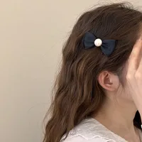 Women's Elegant Sweet Bow Knot Pearl Hair Clip main image 3