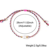 Casual Bohemian Geometric Imitation Pearl Rope Copper Knitting Unisex Bracelets main image 2