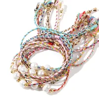 Casual Bohemian Geometric Imitation Pearl Rope Copper Knitting Unisex Bracelets main image 5