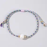 Casual Bohemian Geometric Imitation Pearl Rope Copper Knitting Unisex Bracelets sku image 10