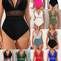 Women's Sexy Solid Color Flower One Piece Swimwear main image 1