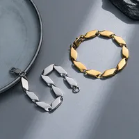 Punk Geometric Titanium Steel Plating Men's Bracelets main image 5