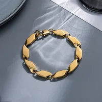 Punk Geometric Titanium Steel Plating Men's Bracelets sku image 38