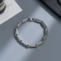 Punk Geometric Titanium Steel Plating Men's Bracelets sku image 32