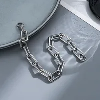 Punk Geometric Titanium Steel Plating Men's Bracelets sku image 6