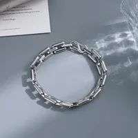 Punk Geometric Titanium Steel Plating Men's Bracelets sku image 36
