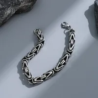Punk Geometric Titanium Steel Plating Men's Bracelets sku image 45