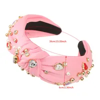 Women's Elegant Heart Shape Rhinestone Pearl Hair Band main image 2