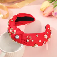 Women's Elegant Heart Shape Rhinestone Pearl Hair Band sku image 3