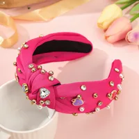 Women's Elegant Heart Shape Rhinestone Pearl Hair Band sku image 5
