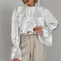 Women's Blouse Long Sleeve Blouses Vacation Simple Style Solid Color main image 3