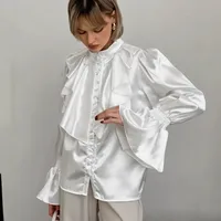 Women's Blouse Long Sleeve Blouses Vacation Simple Style Solid Color main image 2