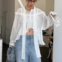 Women's Blouse Long Sleeve Blouses Vacation Simple Style Solid Color main image 4