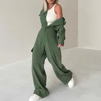Women's Holiday Vacation Simple Style Solid Color Full Length Jumpsuits main image 3