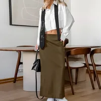 Women's Skirt Vacation Simple Style Solid Color Maxi Long Dress Holiday main image 4