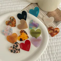 Women's Cute Simple Style Heart Shape Acetic Acid Sheets Hair Clip main image 1