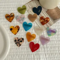 Women's Cute Simple Style Heart Shape Acetic Acid Sheets Hair Clip main image 2
