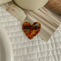 Women's Cute Simple Style Heart Shape Acetic Acid Sheets Hair Clip sku image 1