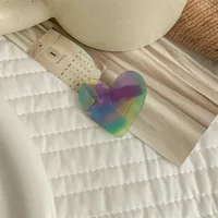Women's Cute Simple Style Heart Shape Acetic Acid Sheets Hair Clip sku image 3