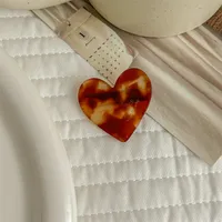 Women's Cute Simple Style Heart Shape Acetic Acid Sheets Hair Clip sku image 5