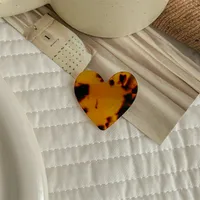 Women's Cute Simple Style Heart Shape Acetic Acid Sheets Hair Clip sku image 6