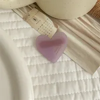 Women's Cute Simple Style Heart Shape Acetic Acid Sheets Hair Clip sku image 9