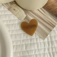 Women's Cute Simple Style Heart Shape Acetic Acid Sheets Hair Clip sku image 12