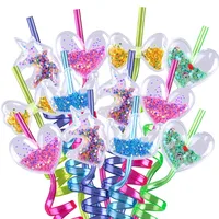 Casual Cute Multicolor Red Heart Bow Knot PVC Straw Straw Decorative Cap 1 Set main image 1