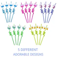 Casual Cute Multicolor Red Heart Bow Knot PVC Straw Straw Decorative Cap 1 Set main image 2