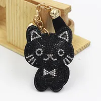 Cute Sweet Cat Alloy Unisex Keychain sku image 2