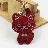 Cute Sweet Cat Alloy Unisex Keychain sku image 7
