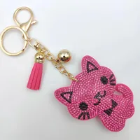 Cute Sweet Cat Alloy Unisex Keychain sku image 9