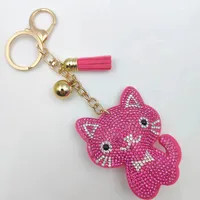 Cute Sweet Cat Alloy Unisex Keychain sku image 10