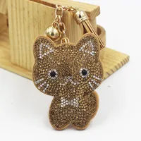 Cute Sweet Cat Alloy Unisex Keychain sku image 12
