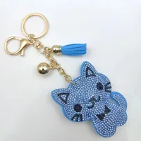 Cute Sweet Cat Alloy Unisex Keychain sku image 15