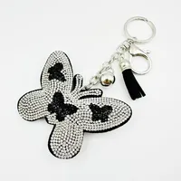 Glam Sweet Butterfly Flannel Diamond Women's Keychain sku image 8