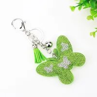 Glam Sweet Butterfly Flannel Diamond Women's Keychain main image 3