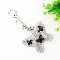 Glam Sweet Butterfly Flannel Diamond Women's Keychain sku image 6