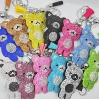Cute Bear Flannel Diamond Women's Keychain main image 1