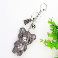 Cute Bear Flannel Diamond Women's Keychain sku image 3