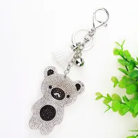 Cute Bear Flannel Diamond Women's Keychain sku image 18