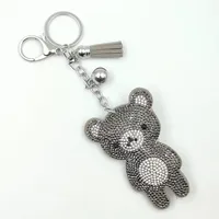 Cute Bear Flannel Diamond Women's Keychain sku image 2