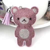 Cute Bear Flannel Diamond Women's Keychain sku image 4