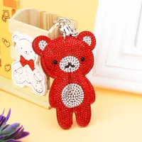 Cute Bear Flannel Diamond Women's Keychain sku image 8