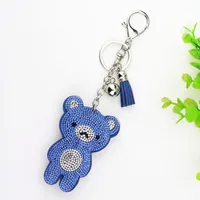 Cute Bear Flannel Diamond Women's Keychain sku image 10
